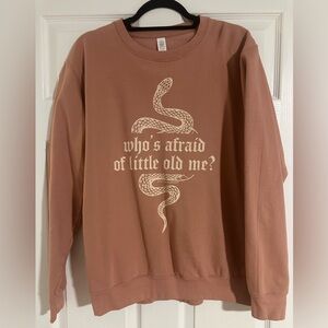 Rust color Taylor Swift inspired Sweatshirt with Snake Design